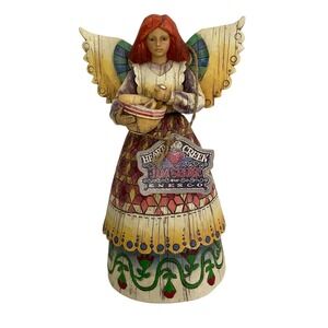 Jim Shore Angel of Contentment Figurine Folk Art 2002 Damaged Collectible